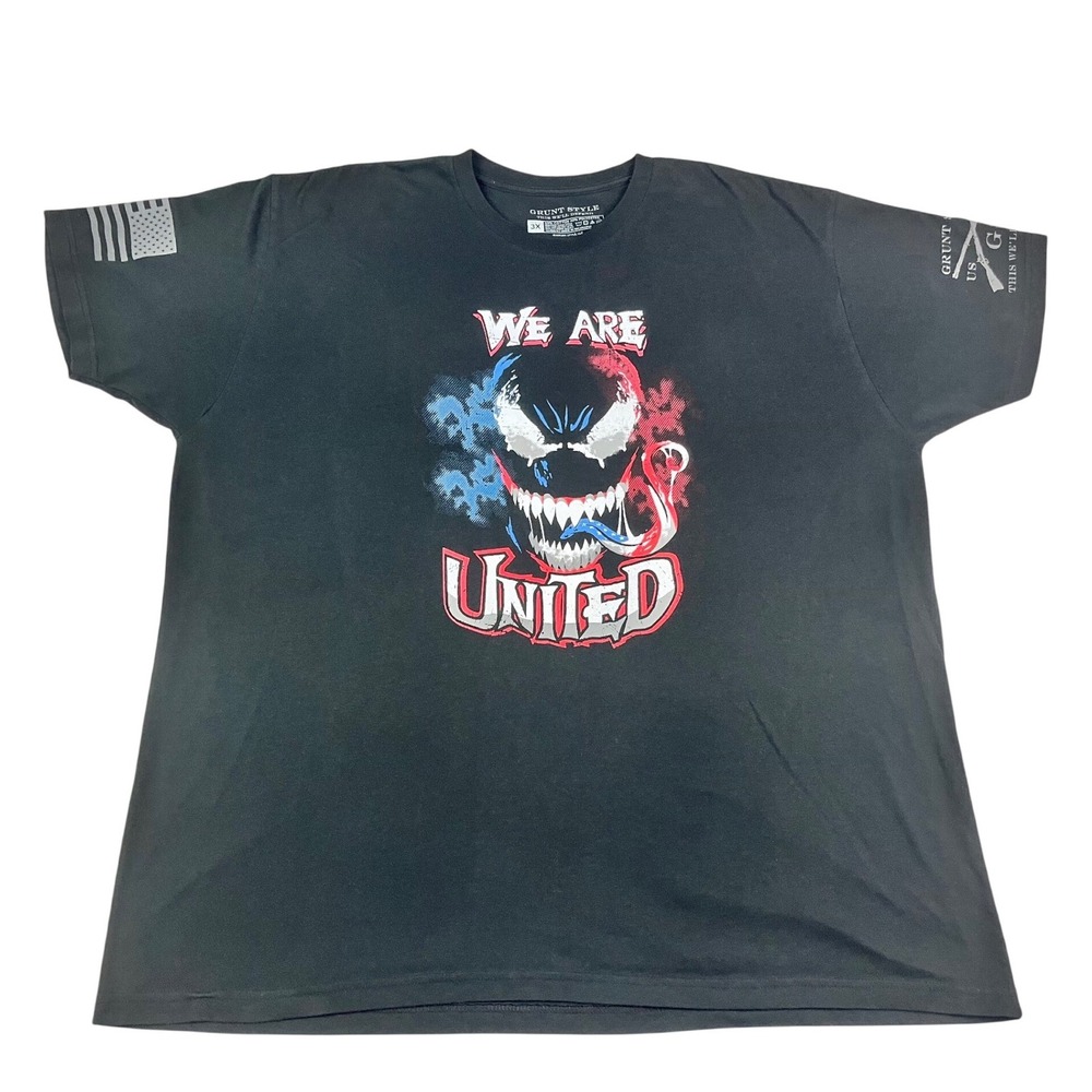 Grunt Style We Are United Venom Graphic T-Shirt Mens 3X Black Short Sleeve